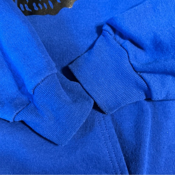 Smokey The Bear Graphic Hoodie Unisex Large Hooded Sweatshirt Blue - Picture 7 of 12